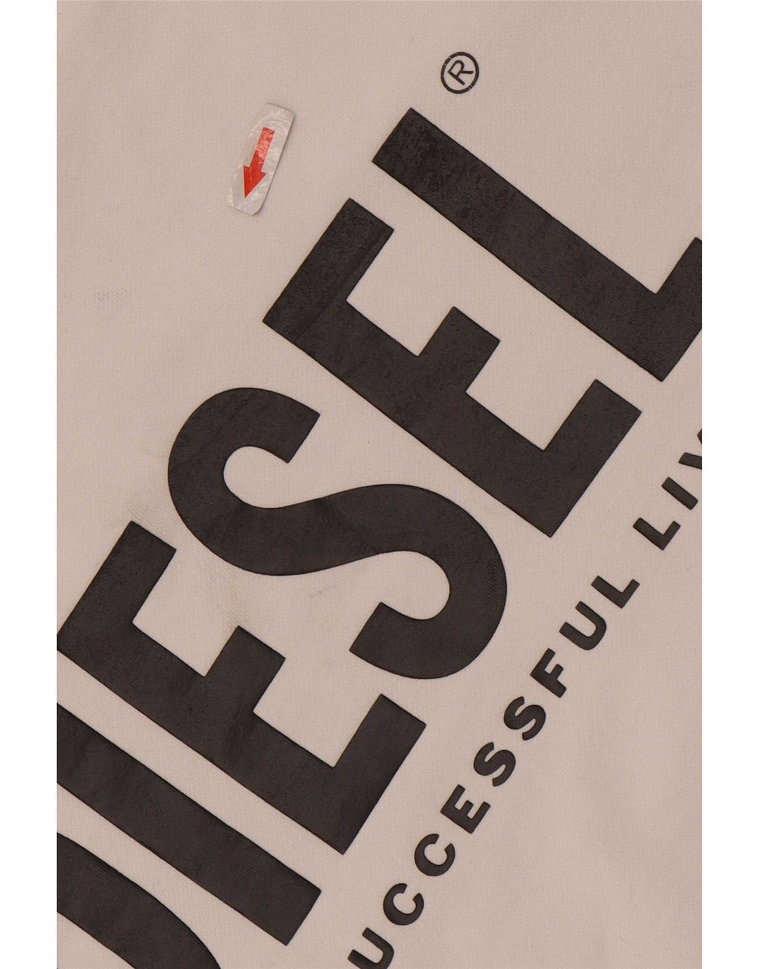 Diesel Herren-Sweatshirt mit Grafik, groß, aus weißer Baumwolle