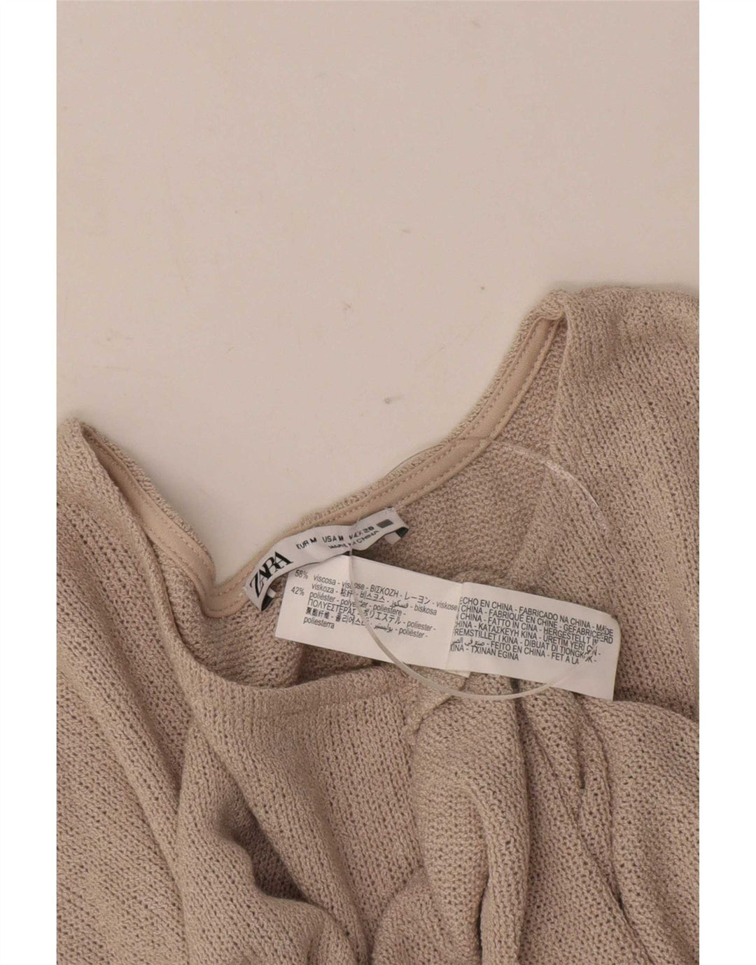 Zara Damen-Oversize-Blusenoberteil, UK-Größe 44, Mittelgraue Viskose