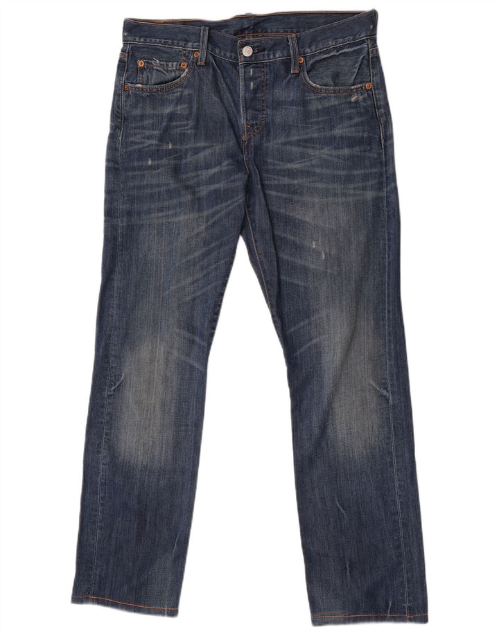 Levi's Herren 501 Distressed Straight Jeans W32 L29 Blau