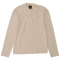 Energie Damen Top Langarm UK 12 Medium Weiß Polyamid