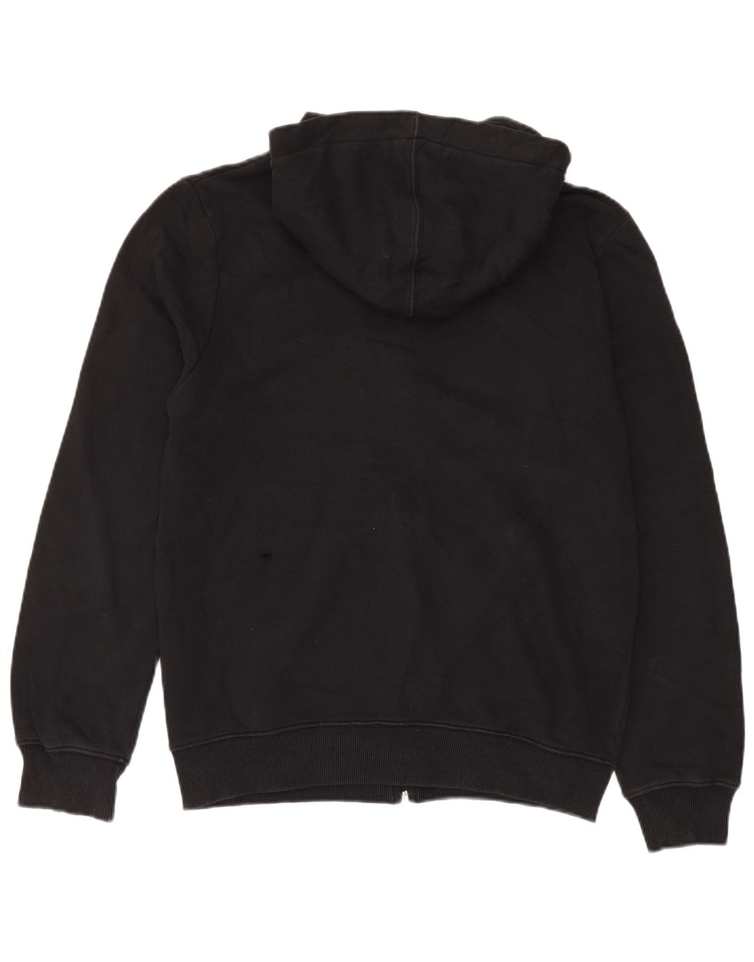 Fila Herren-Kapuzenpullover mit grafischem Reißverschluss, groß, aus schwarzer Baumwolle