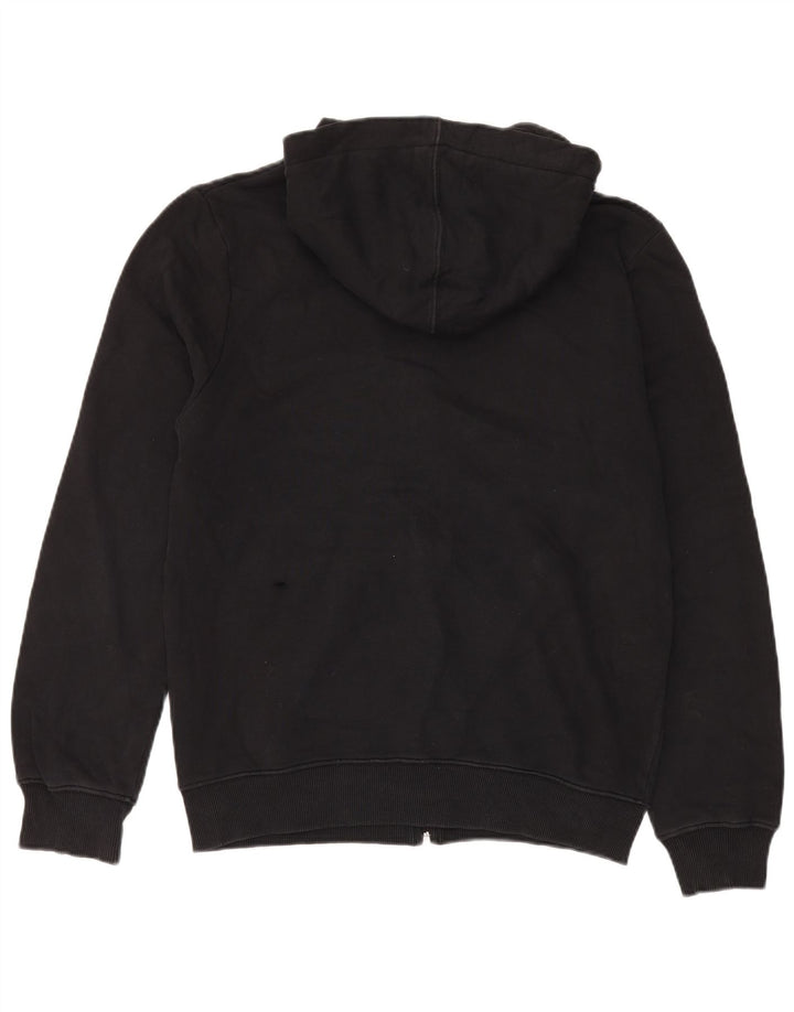 Fila Herren-Kapuzenpullover mit grafischem Reißverschluss, groß, aus schwarzer Baumwolle