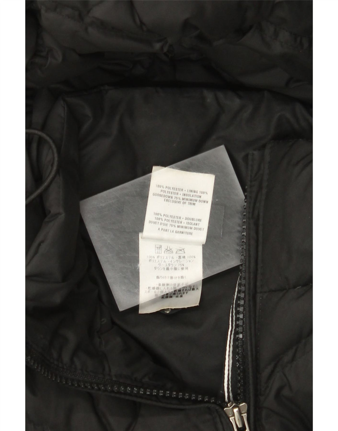 Patagonia Wattierter Damenmantel mit Kapuze, UK 10, Größe S, Schwarz, Polyester