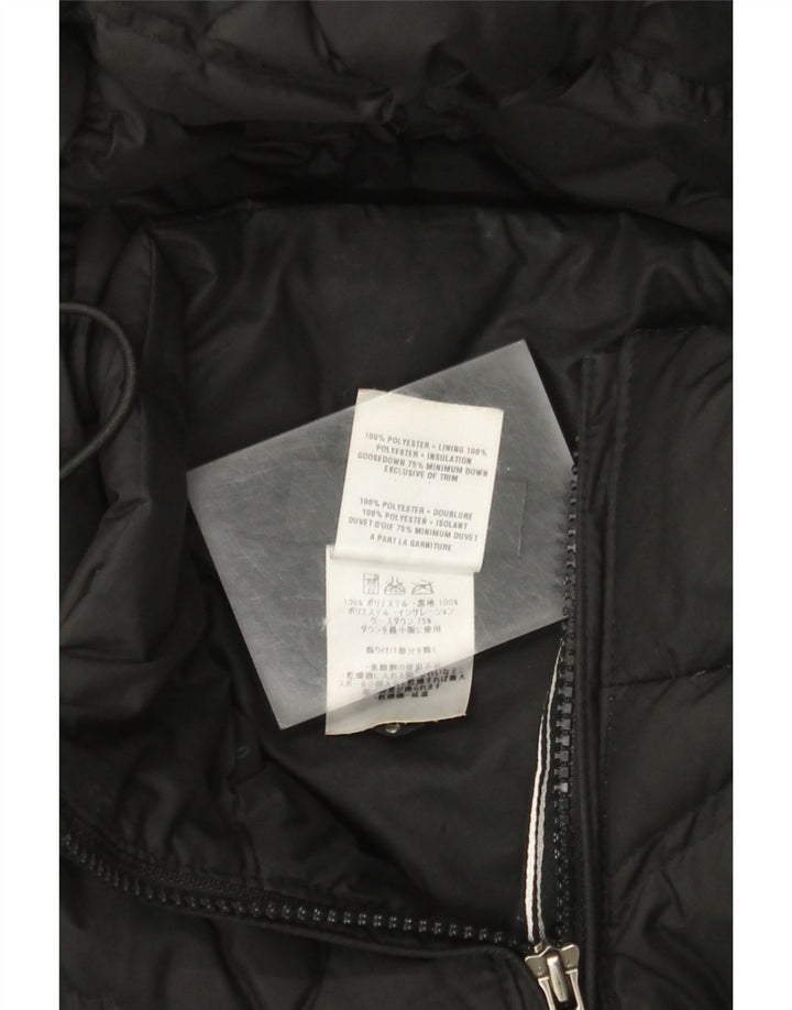Patagonia Wattierter Damenmantel mit Kapuze, UK 10, Größe S, Schwarz, Polyester