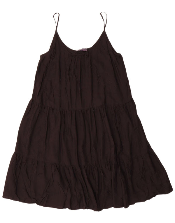 Marks & Spencer Damen Slip Dress UK 12 Mittelschwarze Viskose