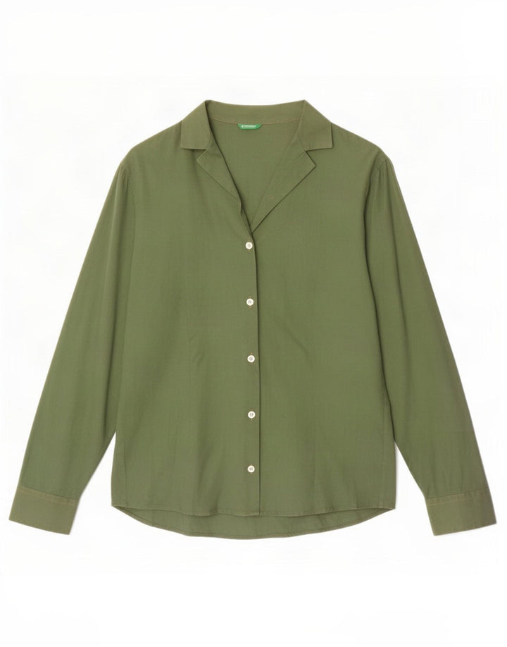 Benetton Damen-Hemd UK 12 Mittelgrün