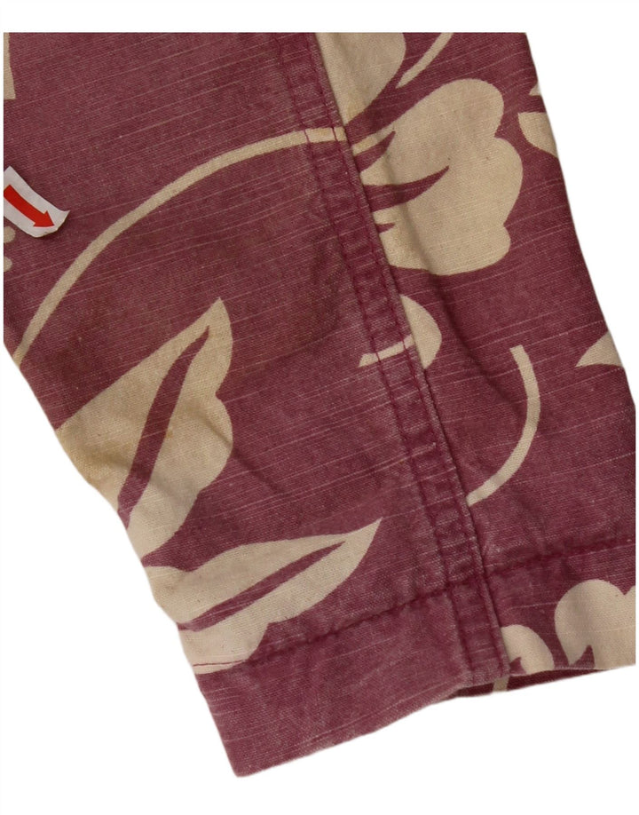 STREET ONE Damen Crop Jacke EU 36 Kleine rosa geblümte Baumwolle