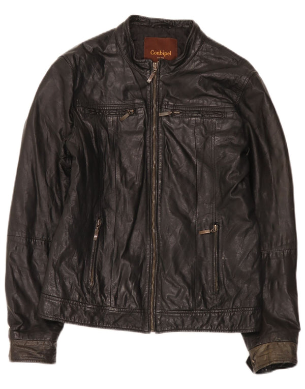 Conbipel Herren Lederjacke IT 48 Medium Schwarz