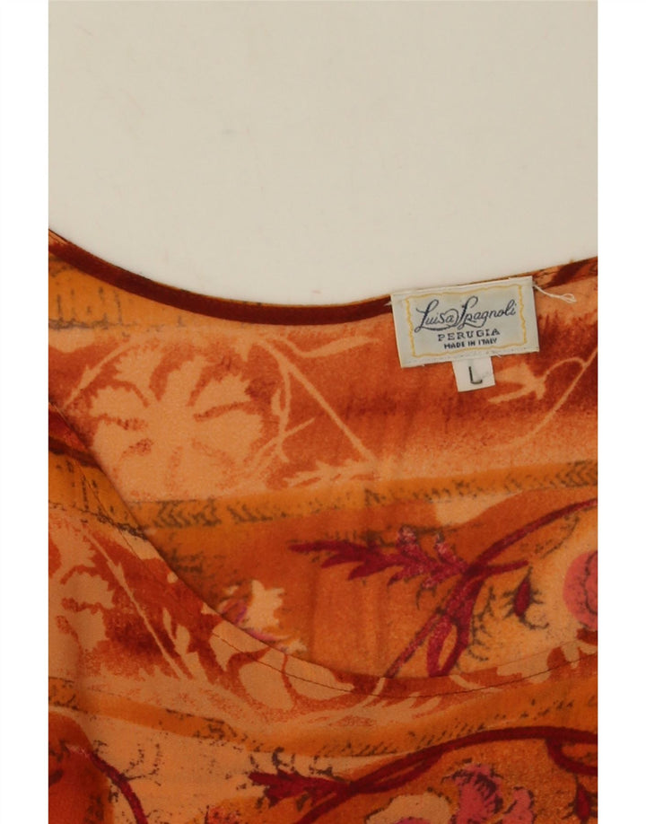Luisa Spagnoli Damen Blusenoberteil UK 16 Large Mehrfarbig geblümt