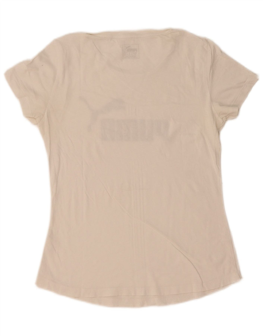 Puma Damen Grafik T-Shirt Top UK 10 Small Weiß