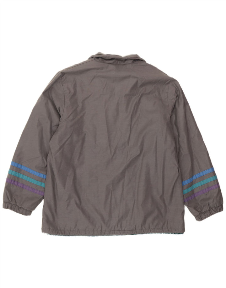 Vintage Herren Windjacke UK 38 Mittelgrau gestreift