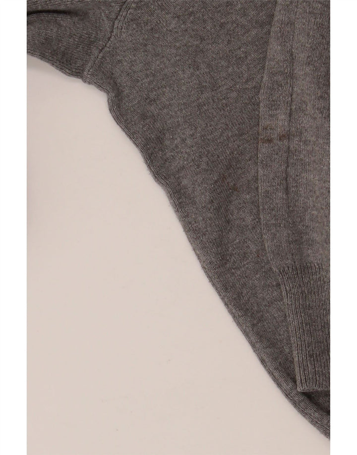 POLO RALPH LAUREN Herren-Pullover mit V-Ausschnitt aus mittelgrauer Baumwolle