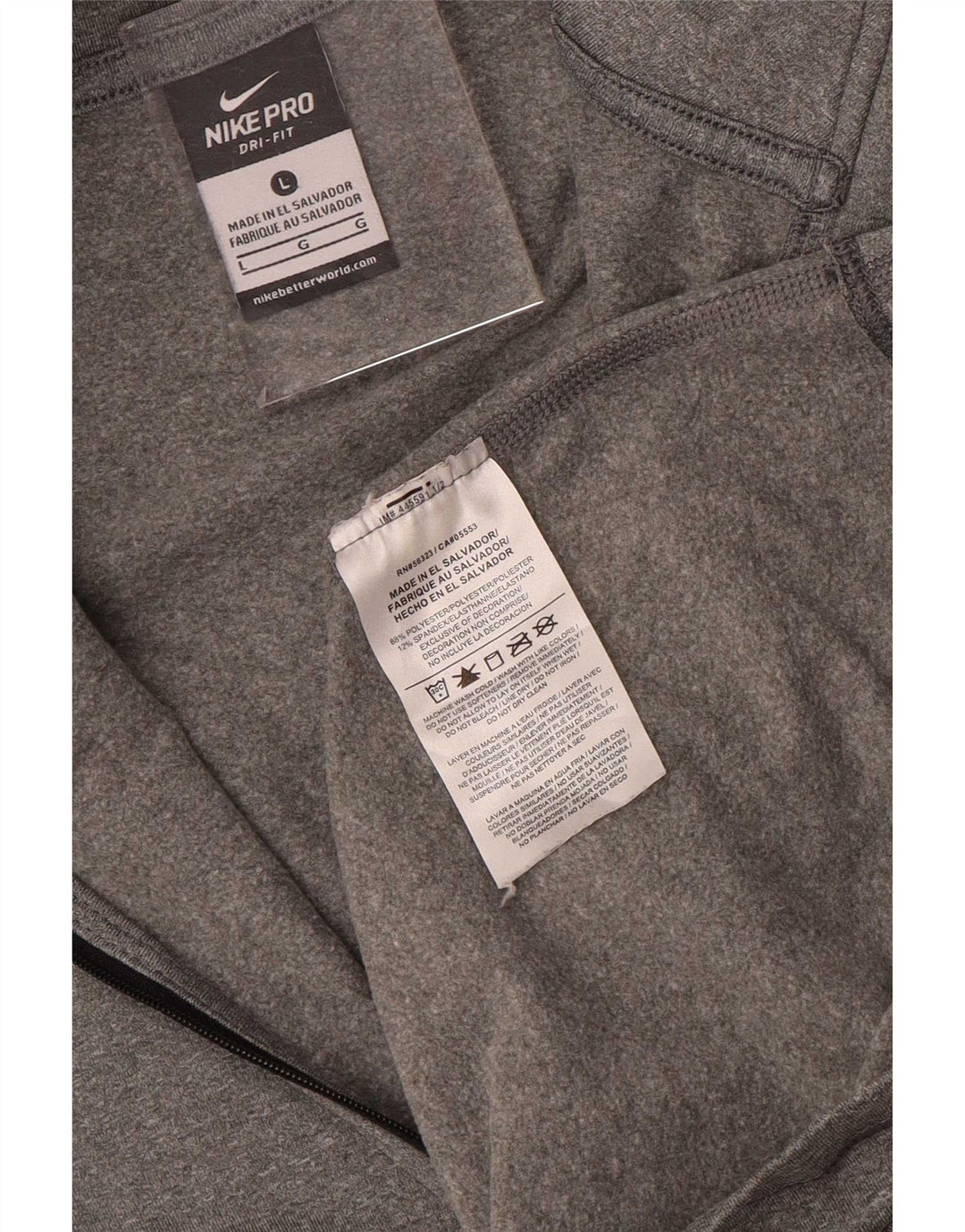 Nike Womens Dri Fit Zip Neck Pullover Trainingsanzug Top UK 14 Large Grau