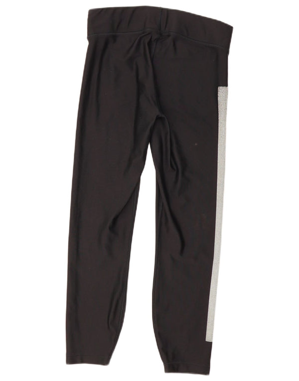 Under Armour Womens Heat Gear Leggings UK 12 Medium Black Colourblock