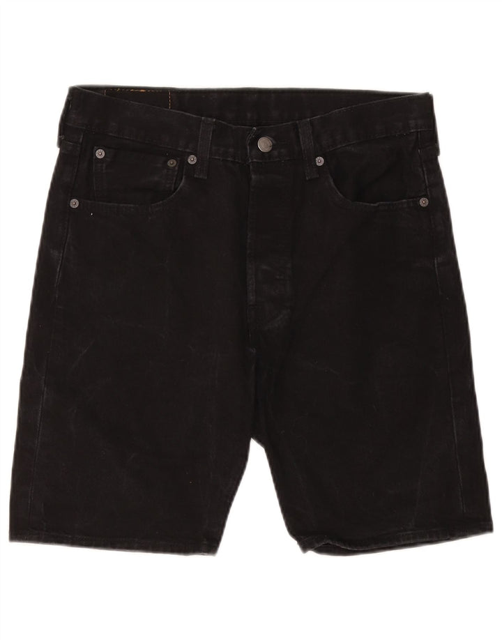 LEVI'S Herren 501 Denim Shorts W31 Mittelschwarze Baumwolle