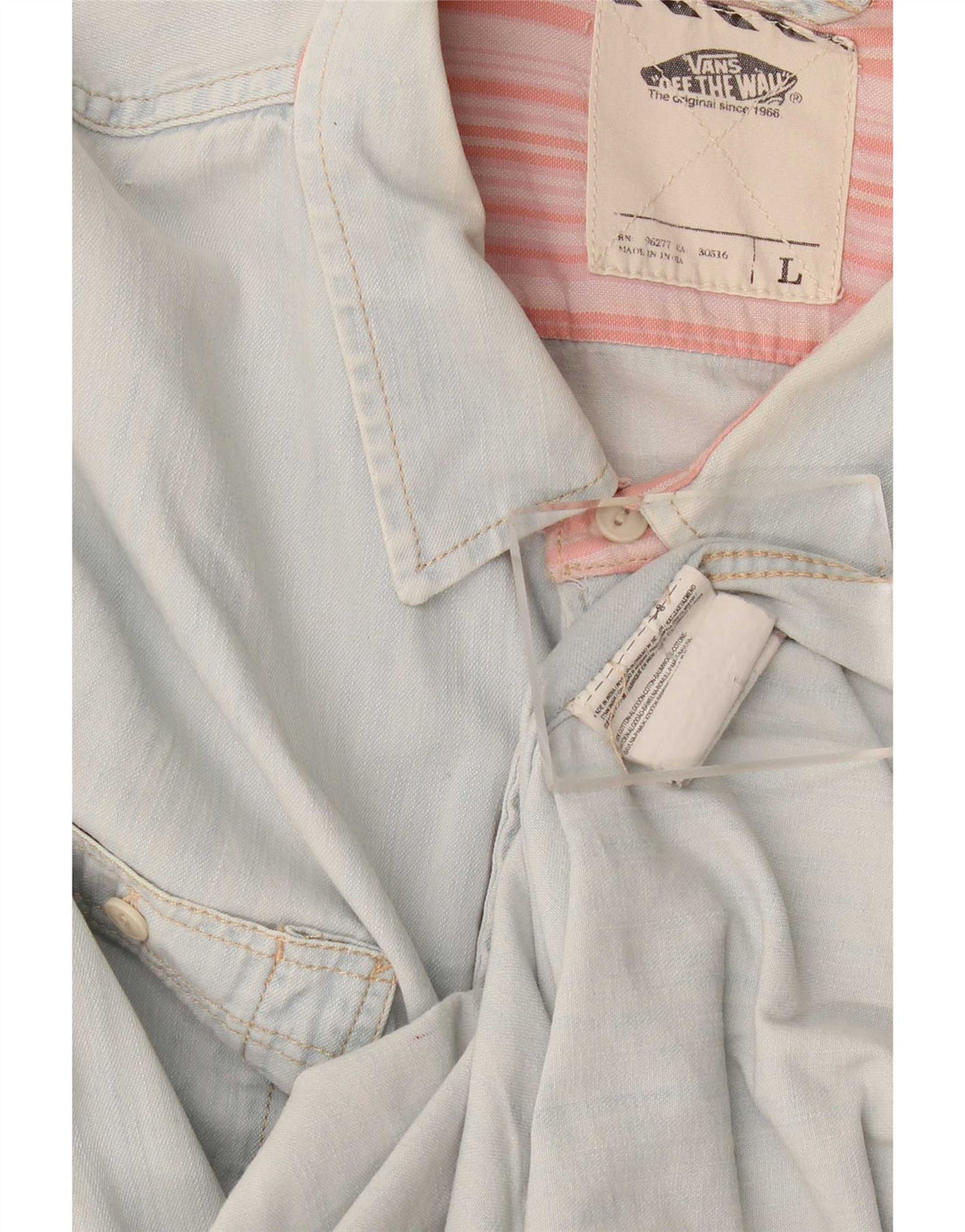 Vans Herren-Jeanshemd, große blaue Baumwolle