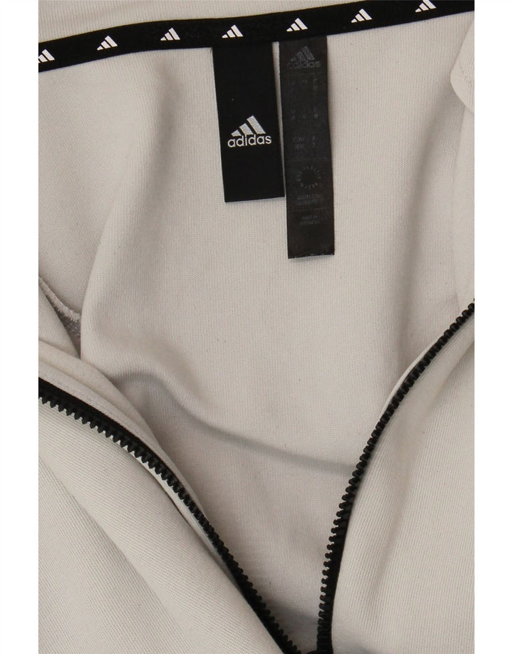Adidas Herren-Kapuzenpullover mit Reißverschluss, Mittelgrau, Farbblock