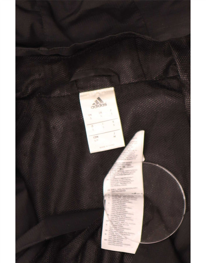 Adidas Herren-Regenjacke mit Kapuze, UK 36, Größe S, Schwarz, Colourblock-Polyester