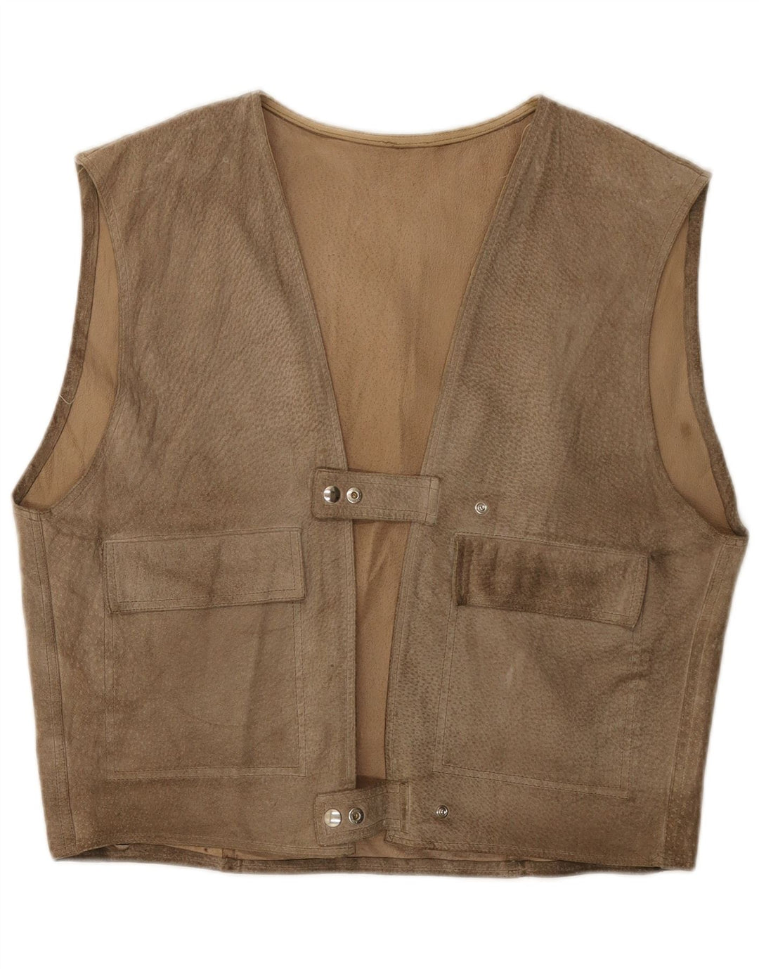 Vintage Herren Wildlederweste Mittelbeige