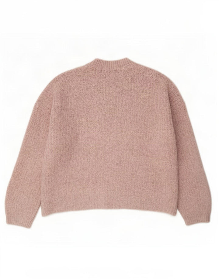 Marks & Spencer Damen-Pullover, übergroß, Rundhalsausschnitt, Gr. 14, Mittelrosa