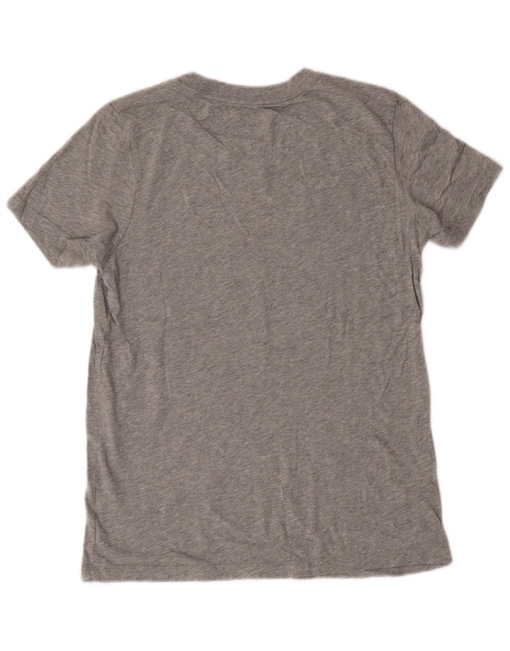 Converse Damen Grafik-T-Shirt-Oberteil UK 12 Mittelgraue Baumwolle