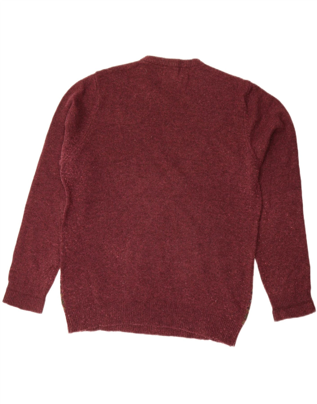 Marks & Spencer Herren Blauer Harbour-Pullover mit Rundhalsausschnitt, Mittelbordeauxrot