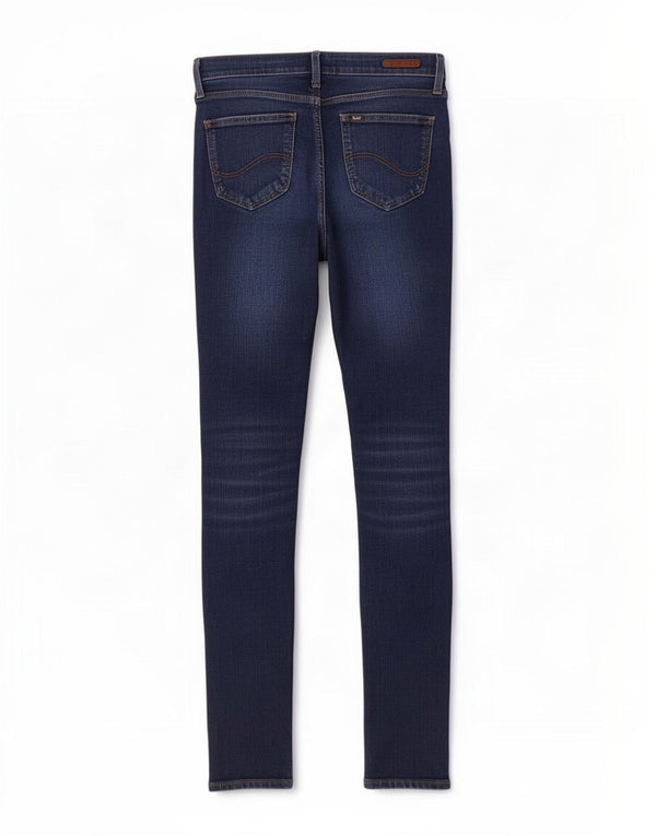 Lee Damen Scarlett Skinny Jeans W32 L33 Marineblaue Baumwolle