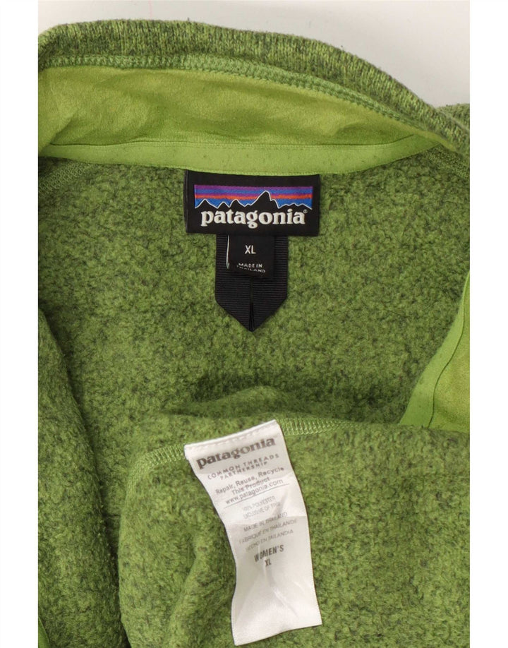 Patagonia Herren-Trainingsanzug-Oberteil, Jacke, XL, grün geflecktes Polyester