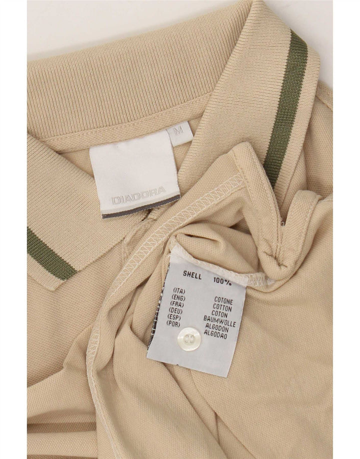 Diadora Herren Kurzarm-Poloshirt in normaler Passform, mittelbeige Baumwolle