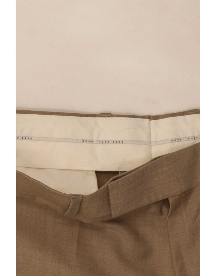 Hugo Boss Herren gerade Anzughose W36 L31 Braun