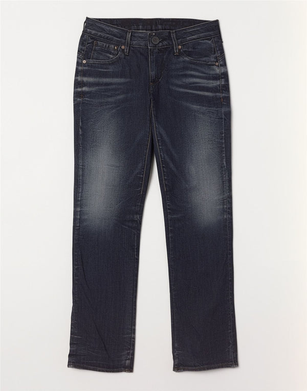 G-Star Damen-Jeans mit niedriger Taille, gerade, W31, L32, marineblaue Baumwolle