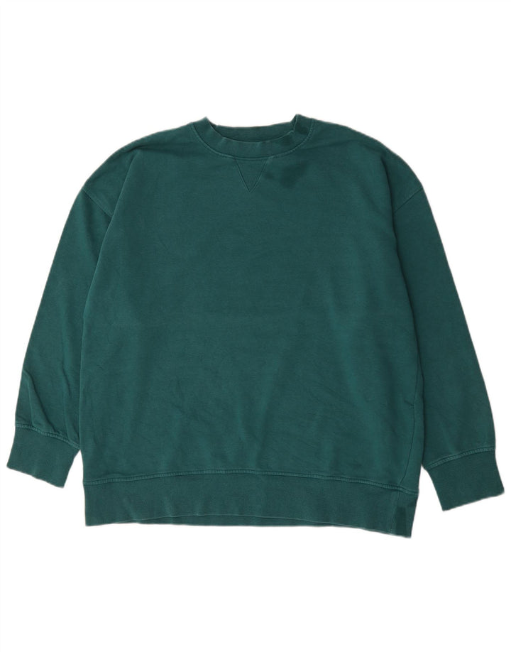Zara Herren-Sweatshirt-Pullover aus mittelgrüner Baumwolle
