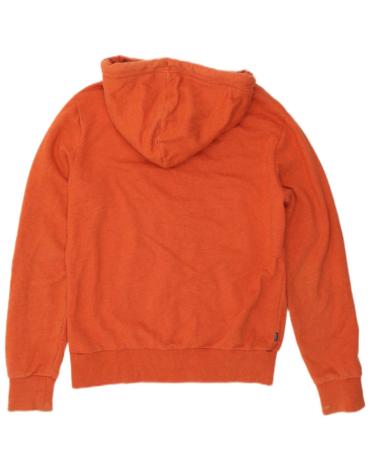 Superdry Herren-Kapuzenpullover mit Reißverschluss, groß, orange Baumwolle