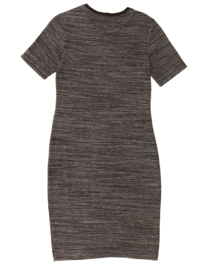 Zara Damen Etuikleid UK 12 Mittelgrau meliert