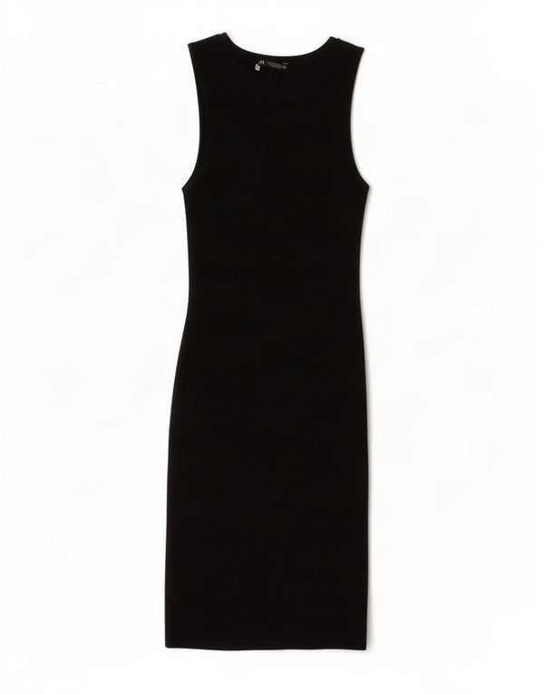 Ärmelloses Pulloverkleid für Damen von Zara, Größe S, Größe S, Schwarz, Baumwolle