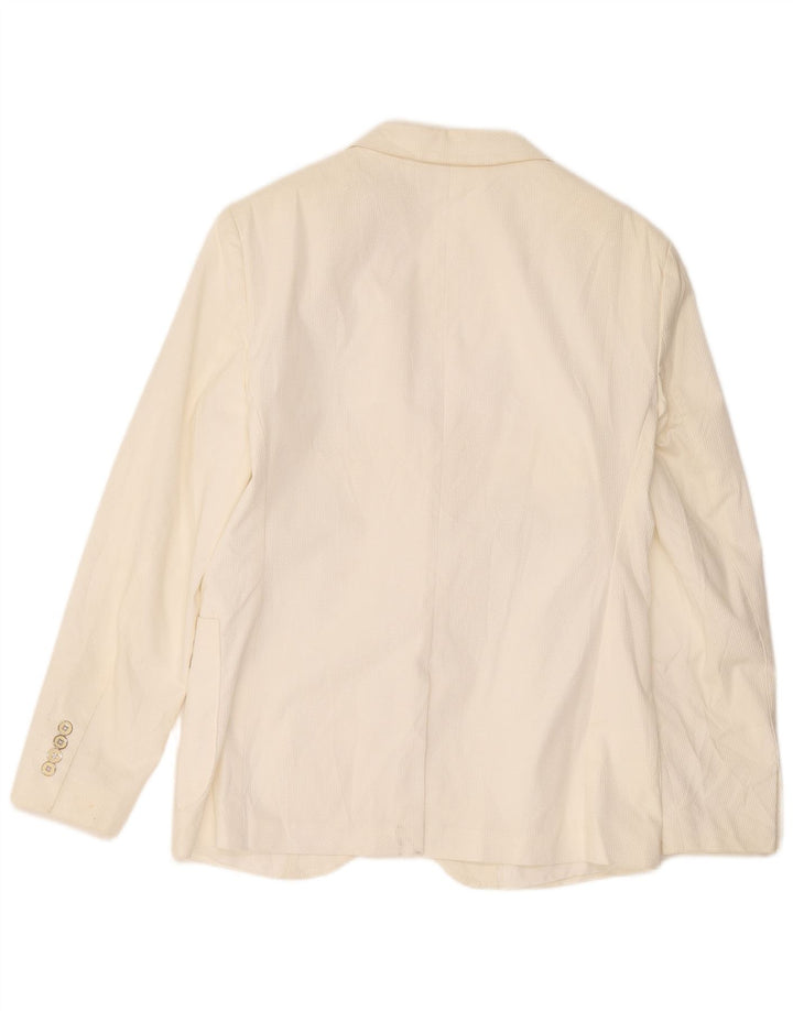 Zara Herren-Blazer mit 2 Knöpfen, UK 38, mittelweiße Baumwolle
