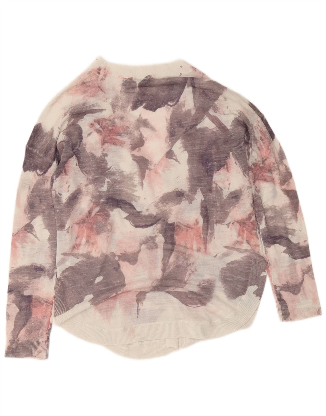 Marks & Spencer Damen-Cardigan mit abstraktem Muster, Gr. 14, Mittelrosa