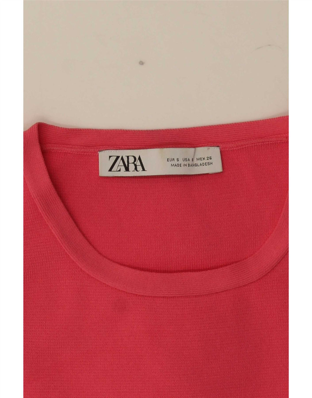 Zara Damen Crop Vest Top UK 8 Small Pink