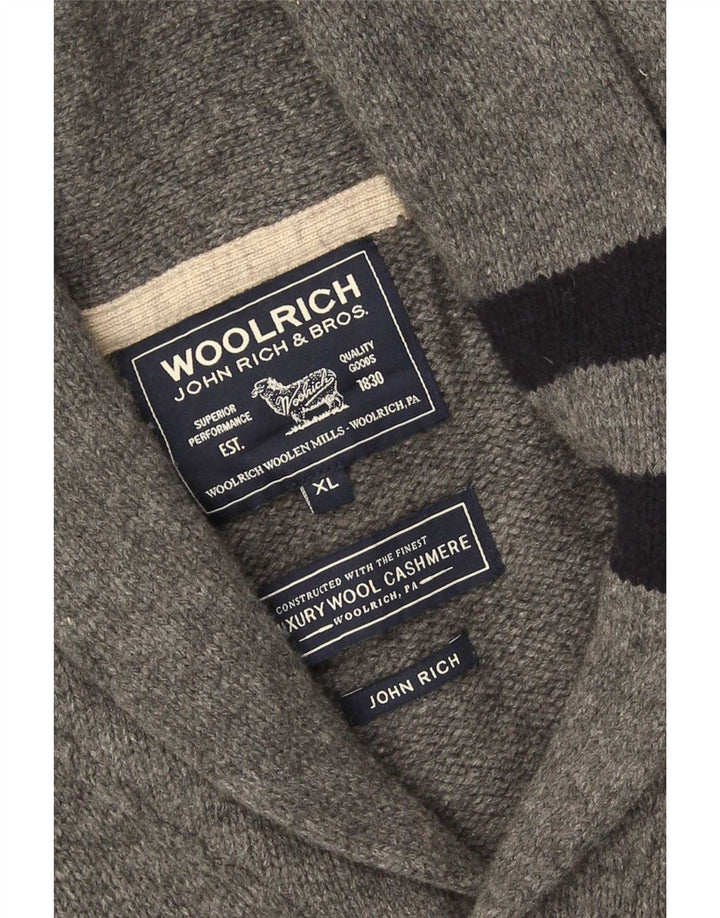 Woolrich Herren Strickjacke XL Grauer Kaschmir