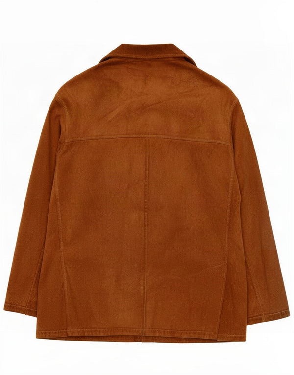 Conbipel Damen Übergroße Wildlederjacke IT 42 Mittelbeiges Leder