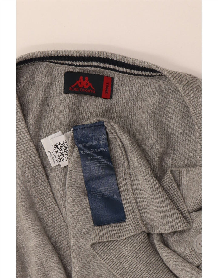 Kappa Herren-Cardigan-Pullover, klein, grau gefleckte Baumwolle