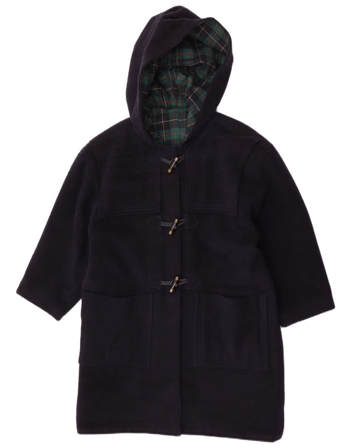 Vintage Damen Kapuzen-Dufflecoat UK 16 Large Marineblau