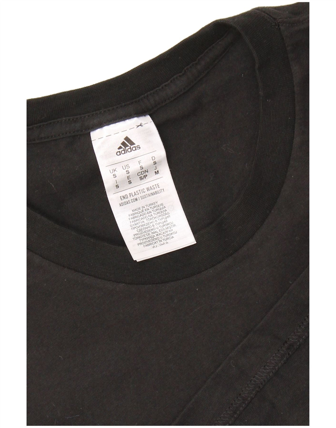 Adidas Herren Grafik T-Shirt Top Small Schwarz Baumwolle