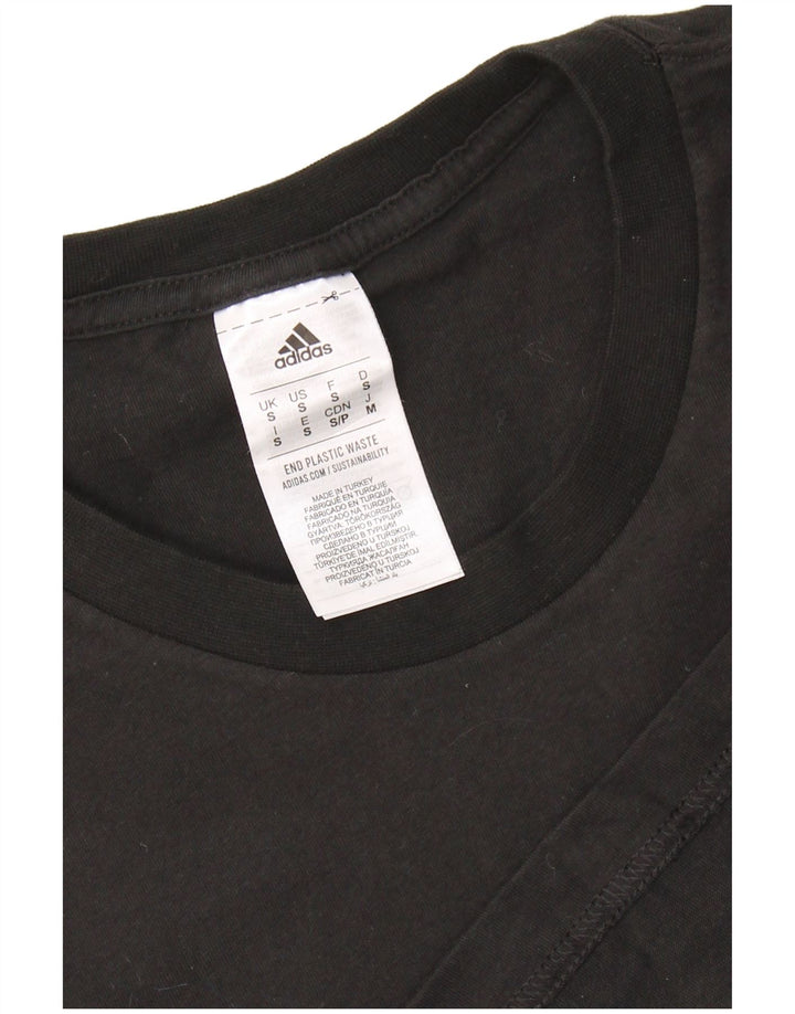 Adidas Herren Grafik T-Shirt Top Small Schwarz Baumwolle