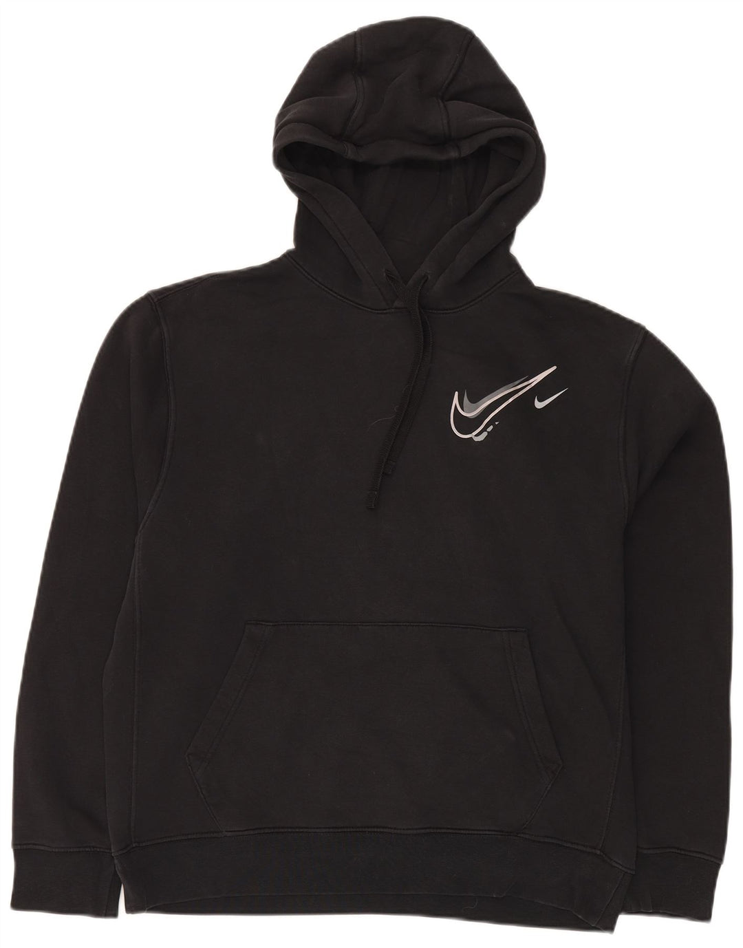 Nike Herren-Hoodie-Pullover aus mittelschwarzer Baumwolle
