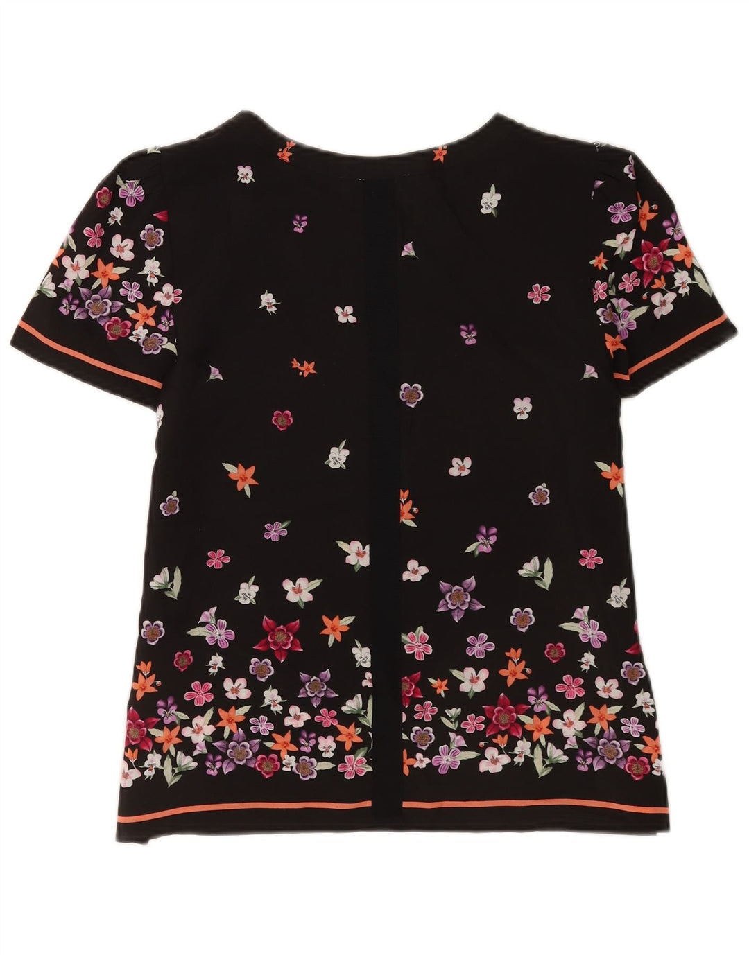 Oasis Damen-Blusenoberteil, Gr. 40, Größe S, Schwarz, Blumenmuster, Polyester