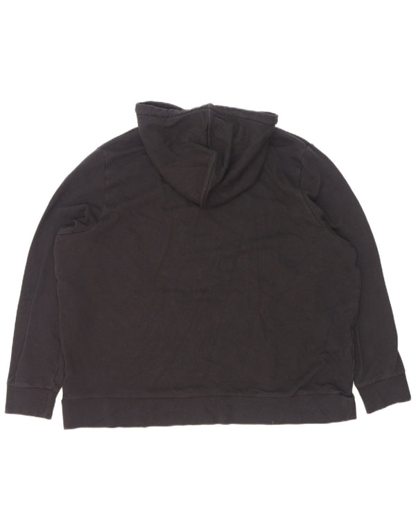 Marks & Spencer Damen Kapuzenpullover UK 22 3XL Schwarz Baumwolle