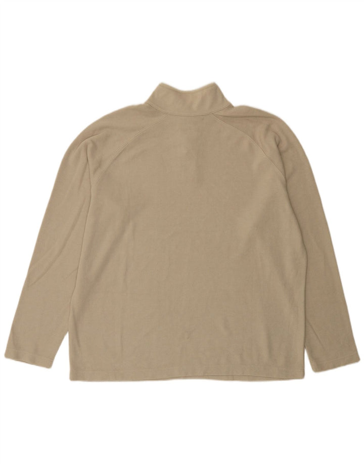 Gap Herren-Oberteil mit Reißverschluss, langärmlig, XL, Beige, Baumwolle