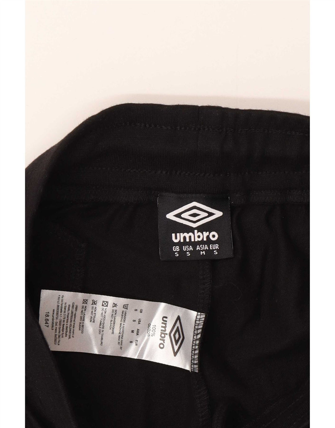 Umbro Herren-Sportshorts, Größe S, schwarze Baumwolle