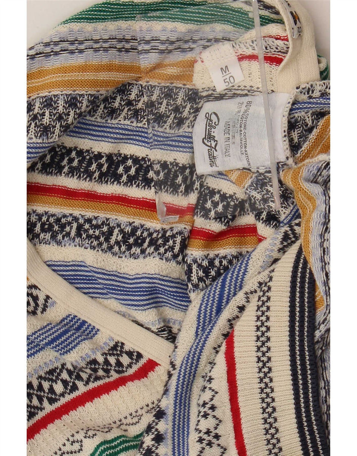Gabriella Frattini Herren-Strickjacke, mittelgroß, mehrfarbig, Fair Isle